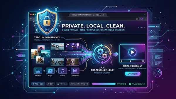 不用下载 App！免费无水印网页版照片转 MP4 电子相册制作教程
