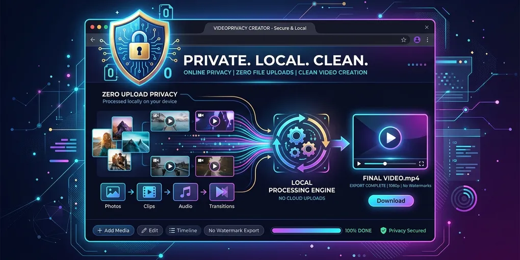 不用下载 App！免费无水印网页版照片转 MP4 电子相册制作教程