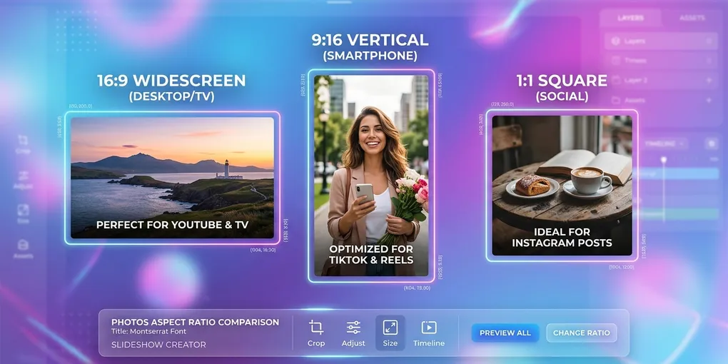 How to Fix Black Bars in Photo Slideshow Videos (16:9 vs 9:16 Aspect Ratio Guide)