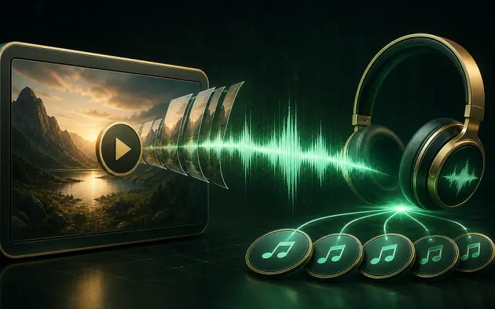 Comment extraire l'audio d'une vidéo (MP3, M4A, OGG ou WAV — et quel bitrate choisir)
