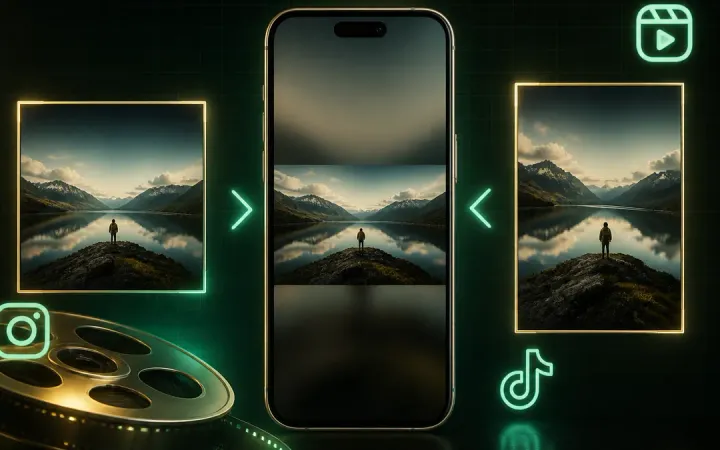 Redimensionner une vidéo pour Reels, TikTok et publications Feed (9:16, 4:5 et le fond flou)