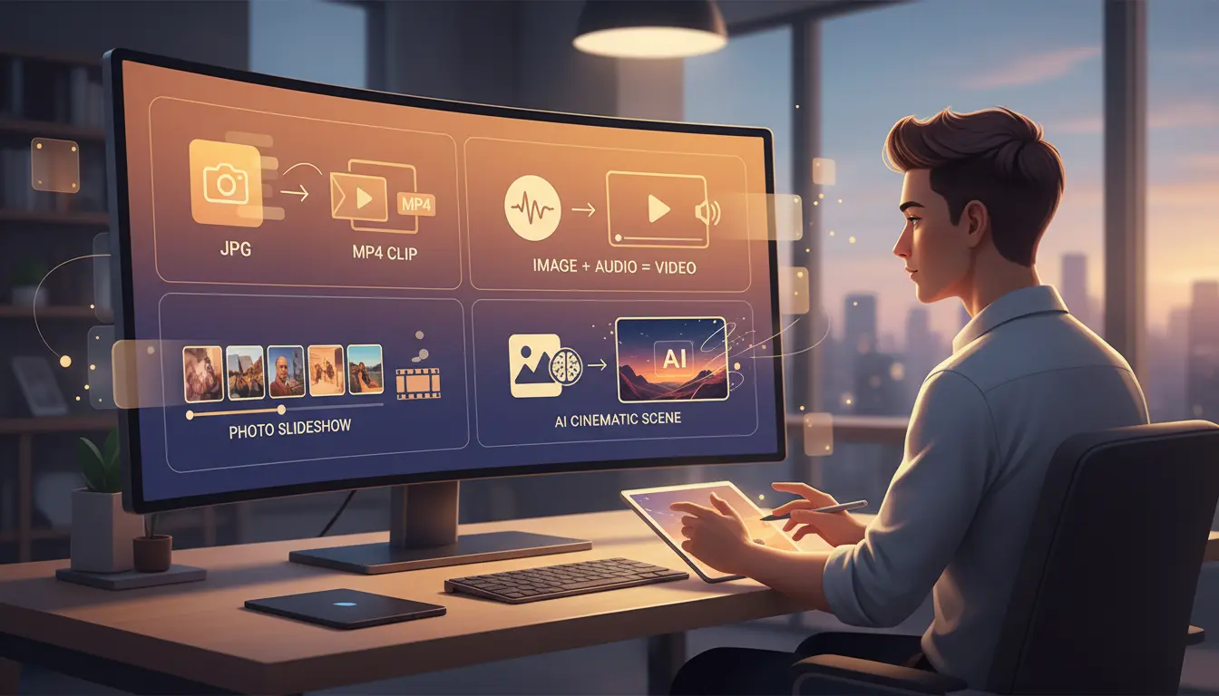 Best Jpg to MP4 Tools in 2026: 3 Free Options and 1 Paid AI Upgrade