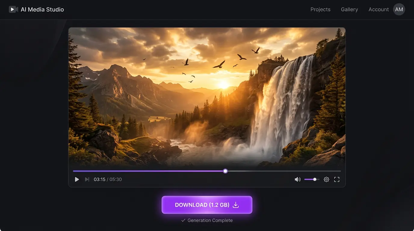 Download generated MP4 video from JPG