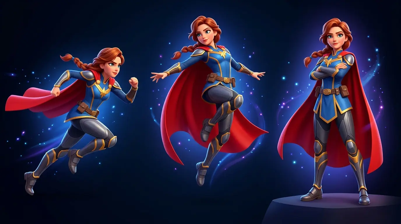 Consistent character styles in JPG to MP4 video